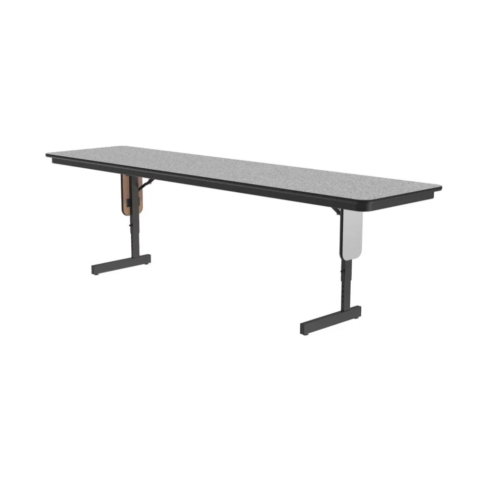 Cooking Durable Correll SP 24x72 Adjustable Height Metal/Wood Folding Seminar Table in Gray