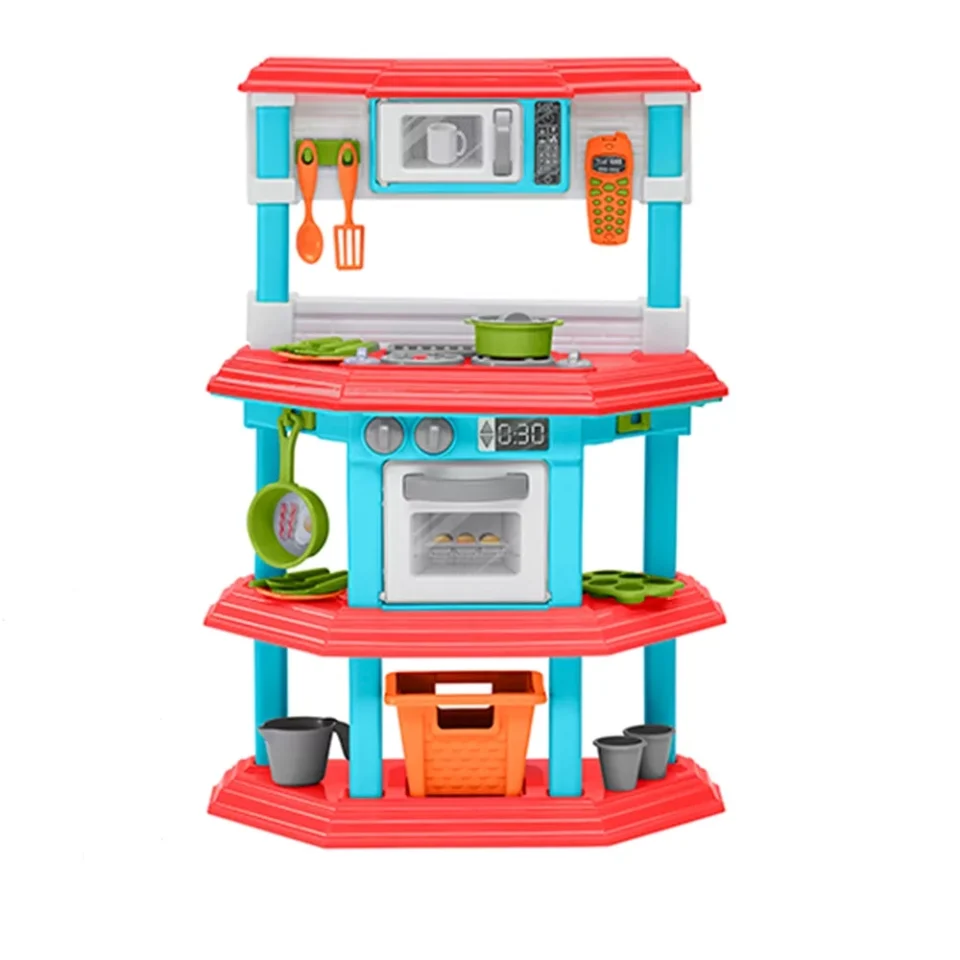 Lightweight Travel American Plastic Toys My Very Own Gourmet Play Kitchen with 23-Piece Accessory Play Set Unisex Indoor & Outdoor Toy for Kids