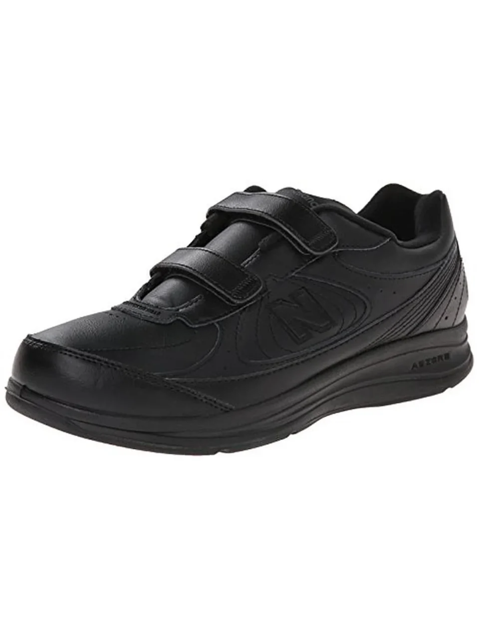 Stainless Steel New Balance Mens 577 Leather Hook/Loop Walking Shoes