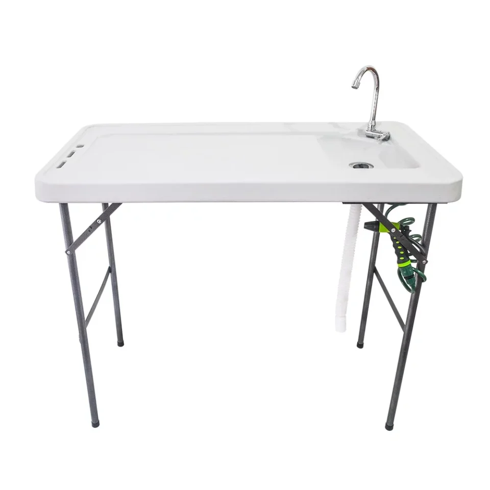 Office Winado Folding Fish Table, with Sprayer and Drain Hose