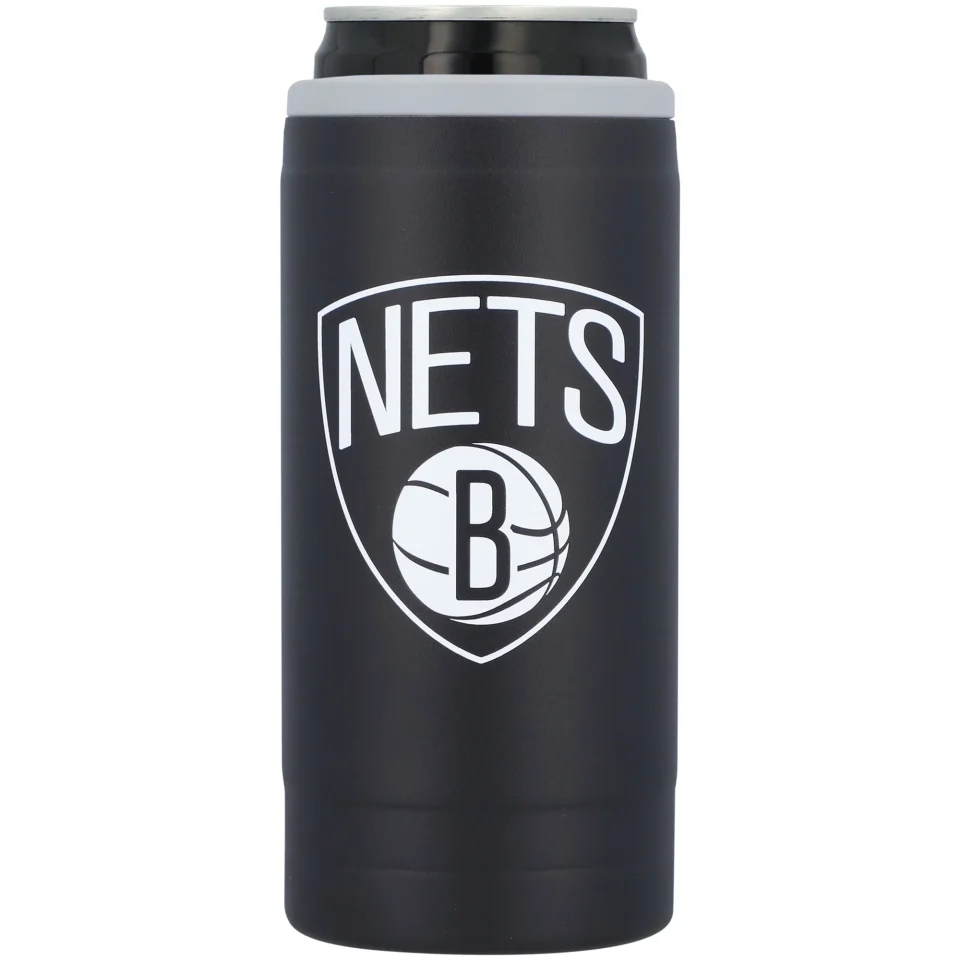 Premium Brooklyn Nets 12oz. Flipside Powdercoat Slim Can Cooler