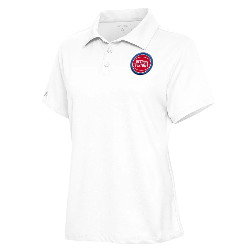 Silicone Women's Antigua White Detroit Pistons Motivated Polo