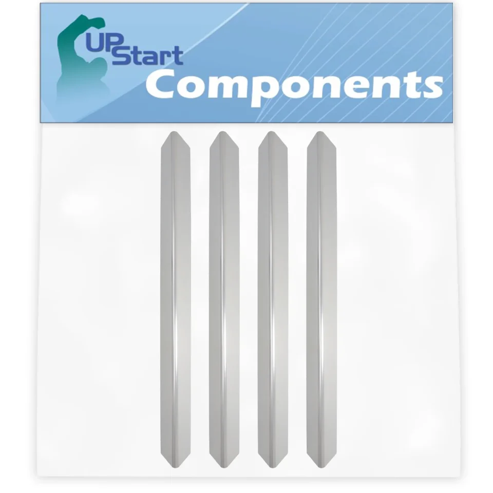 Healthy Portable 4-Pack BBQ Grill Heat Shield Plate Tent Replacement Parts for Weber 93751301 - Compatible Barbeque Stainless Steel Flame Tamer, Guard, Deflector, Flavorizer Bar, Vaporizer Bar, Burner Cover 24 1/2
