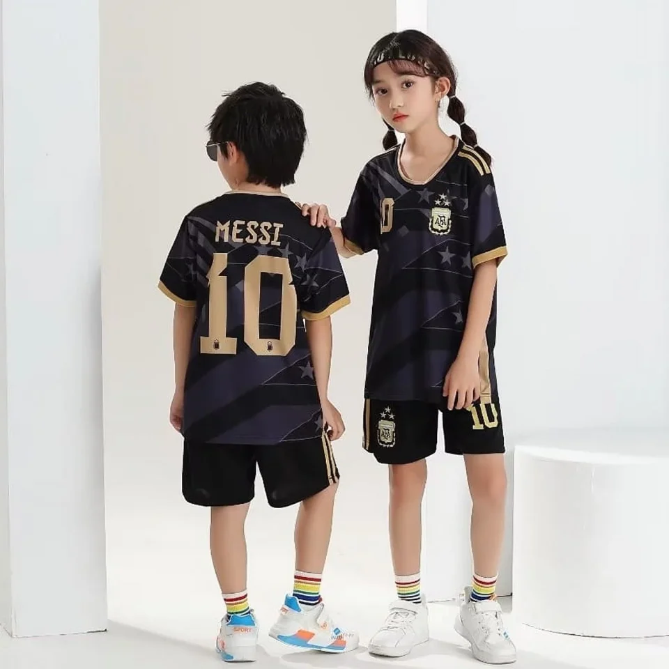 Prime Portable Kids Soccer Jersey Set 2022 World Cup Argentina Messi / Brazil Neymar / France Mbappe / Portugal Ronaldo National Team Sports Kids Football Jerseys Training Suits