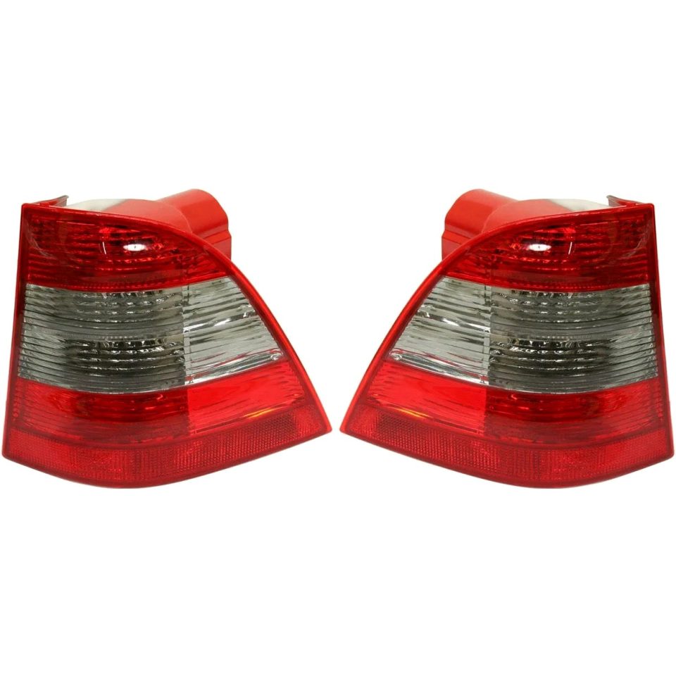 Bamboo Halogen Tail Light Set For 2005 Mercedes Benz ML350 (163) Body Clear/Red 2Pcs
