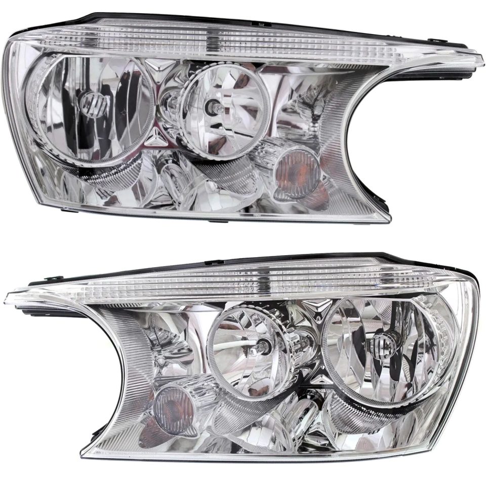 Essential Headlight Set For 2004-2007 Buick Rainier Left and Right With Bulb 2Pc