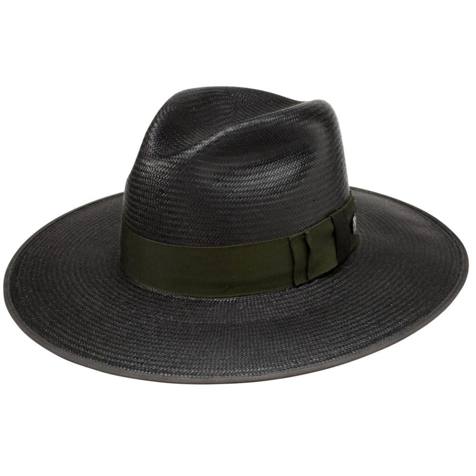 Premium Stetson Hats Womens Stetson TriCity Fashion Straw Hat L Black