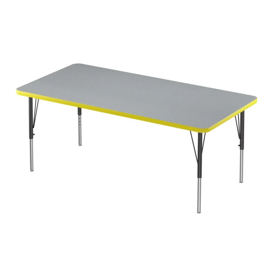 Non-Toxic Correll Inc. Commercial Laminate Top Activity Tables 30x48 RECTANGULAR, GRAY GRANITE BLACK