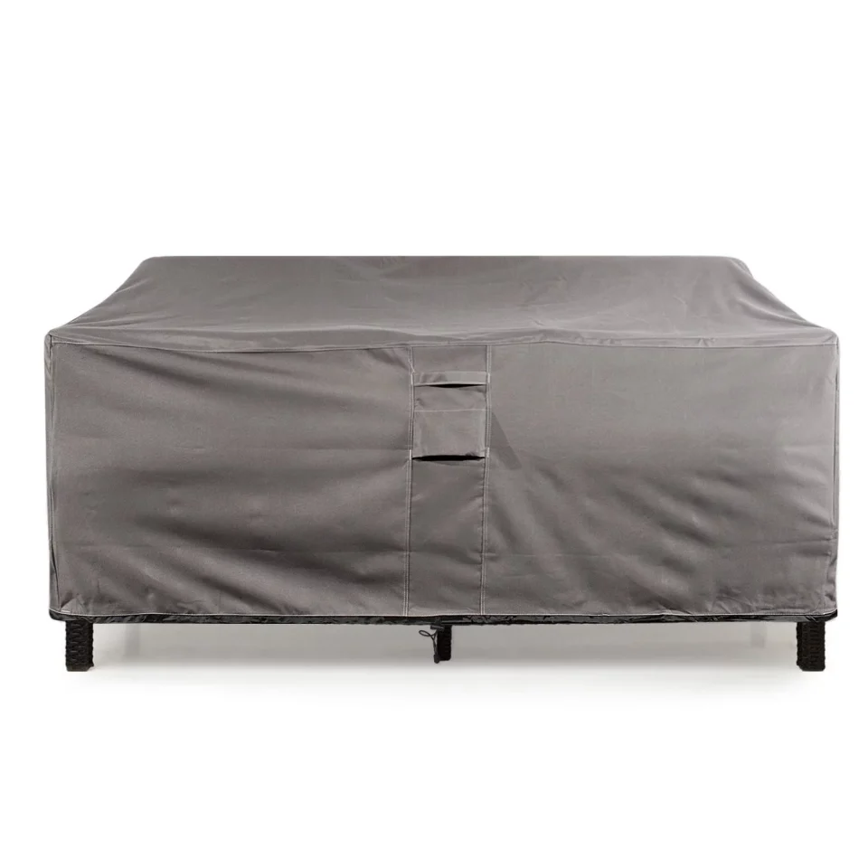 Food-Grade Glass Outdoor Sofa Cover 58 x 32 x 31 Weatherproof Loveseat Outdoor Couch Patio Furniture Protector Small - Grey