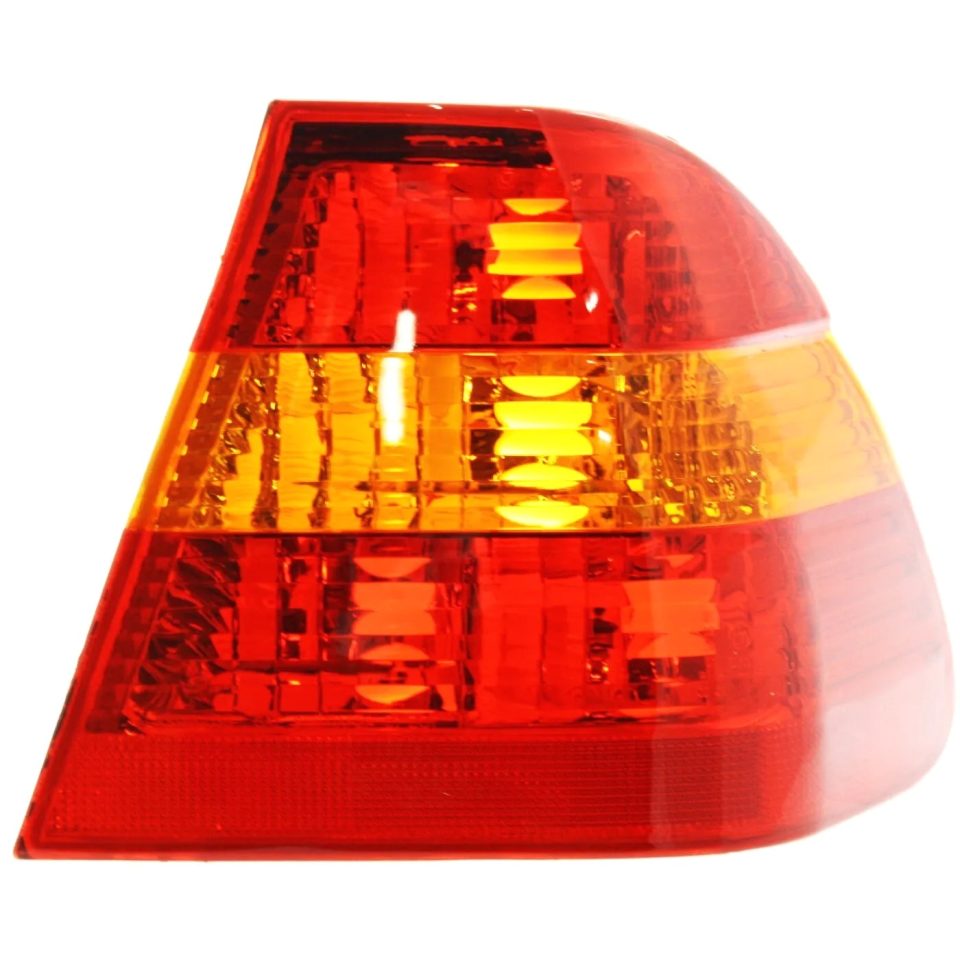 Core Frosted Halogen Tail Light For 2002-2005 BMW 325i Sedan Right Outer Amber & Red Lens