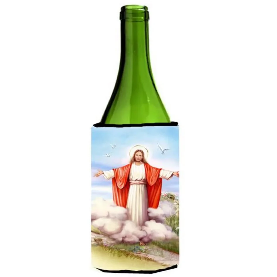 Upgraded Easter Jesus is Risen Wine Bottle Can cooler Hugger