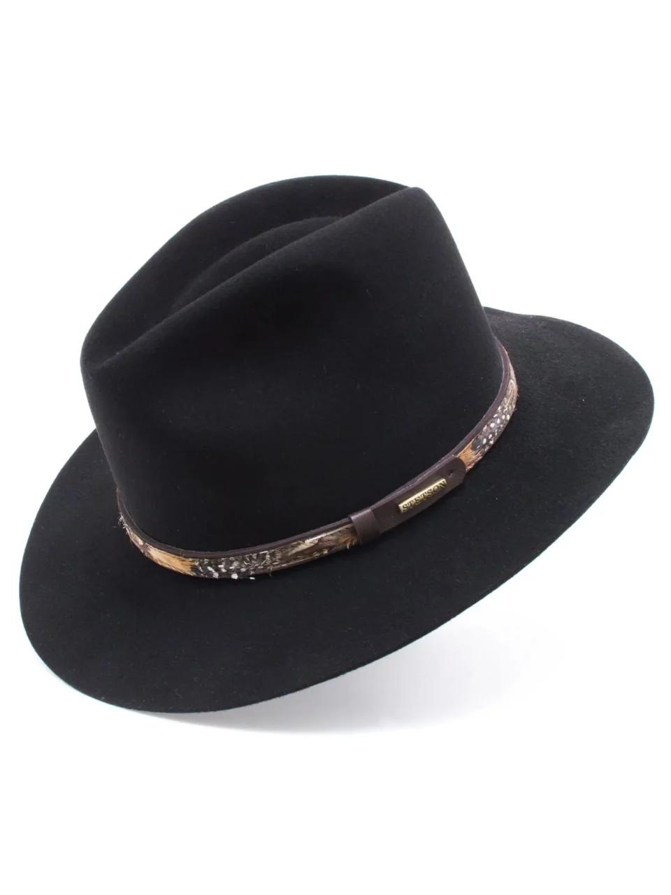 Cast Iron Office Stetson Men's Jackson Fur Blend Outdoor Hat (Black, Medium)