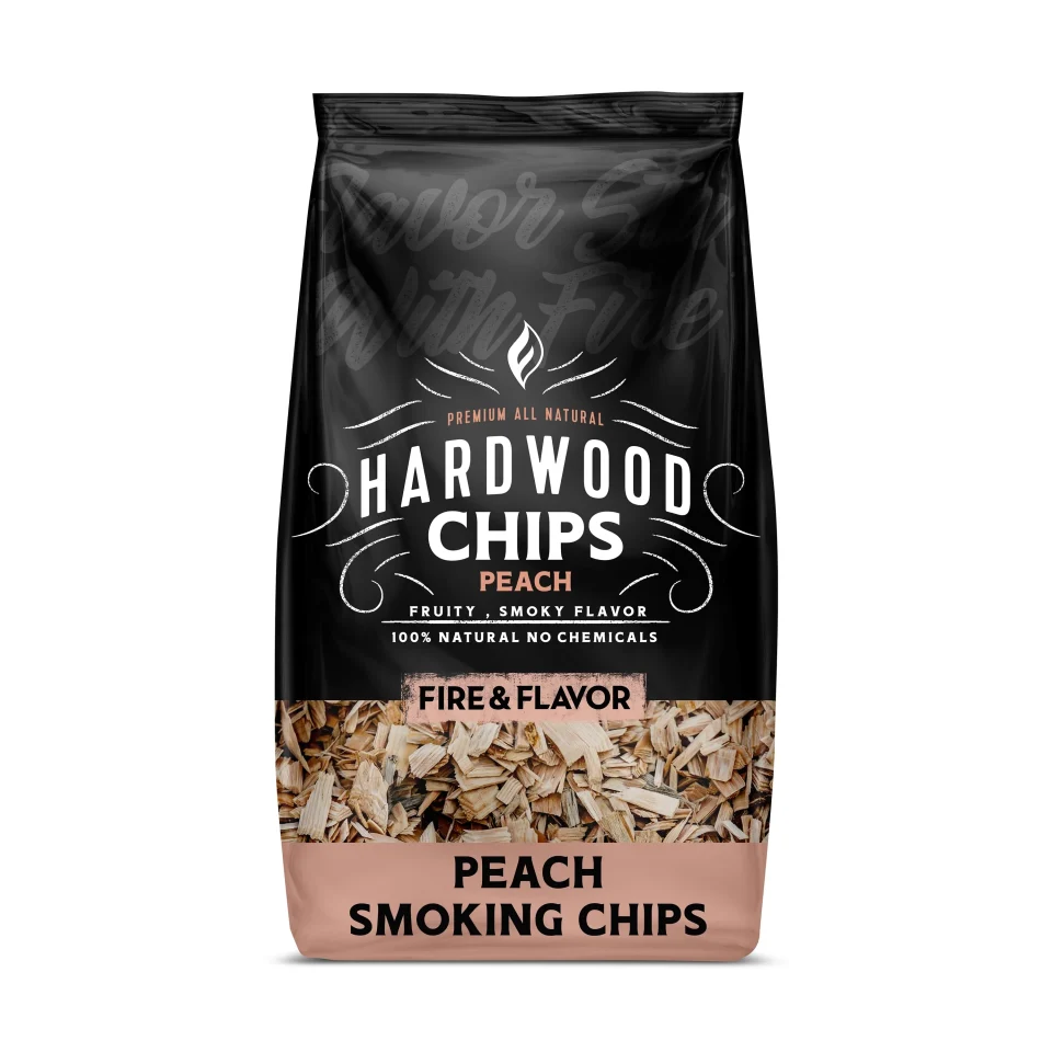 Healthy Fire & Flavor FFW112 Premium All Natural Smoking Wood Chips, 2 Pounds, Peach