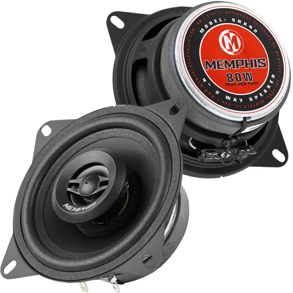 Core Memphis Audio 4 2 Way Coaxial Speakers 80 Watts Max Street Reference SRX42