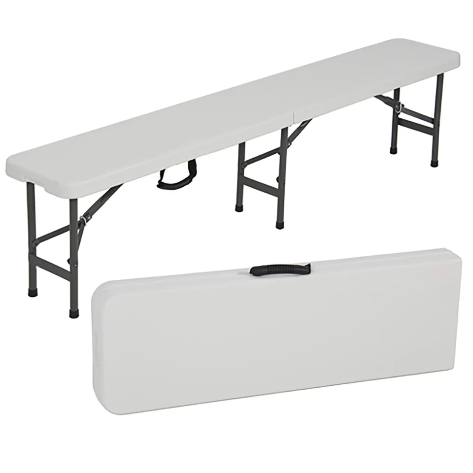 Gift-Ready Zimtown 6' Folding Picnic Bench, HDPE Portable Chair Convenient and Comfortable Seating for Events and Gatherings
