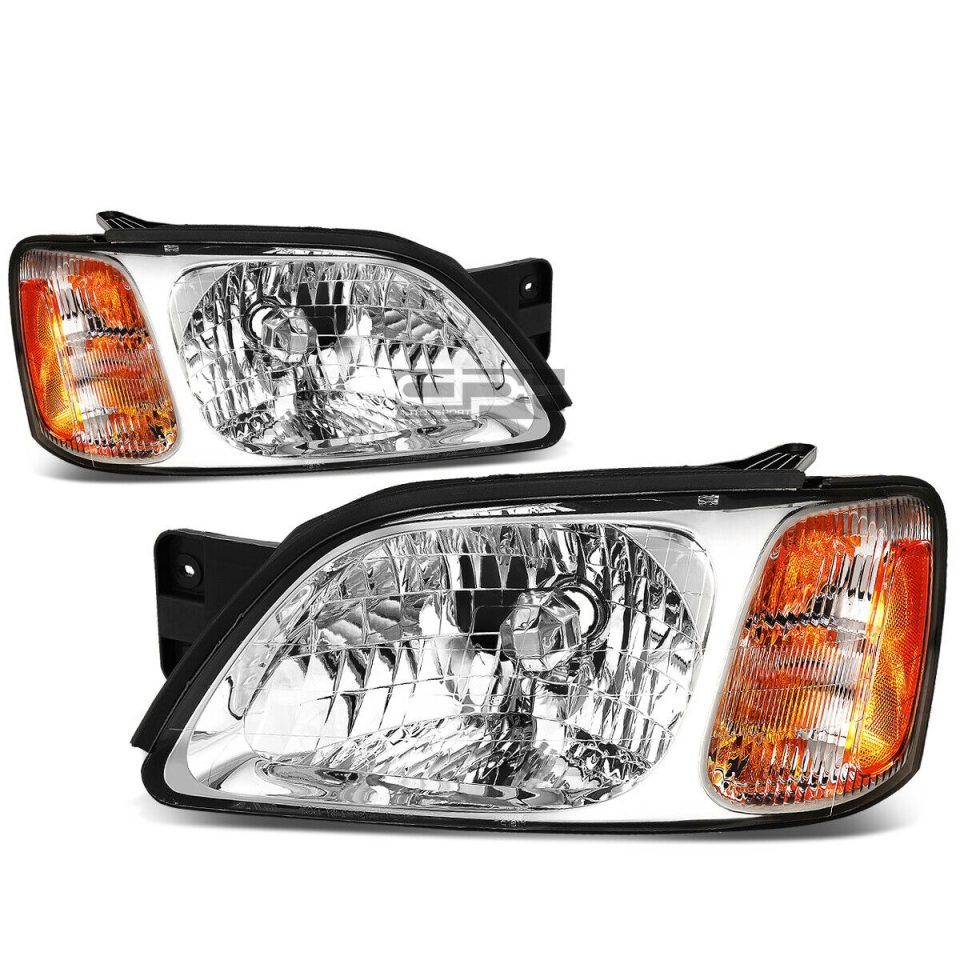 Ultimate 2000-2004 Legacy L Brighton Chrome Housing Amber Corner Headlight Headlamps