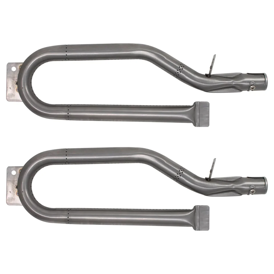 Ceramic 2-Pack BBQ Gas Grill Tube Burner Replacement Parts for Outdoor Gourmet BQ06W06-A - Compatible Barbeque Stainless Steel Pipe Burners